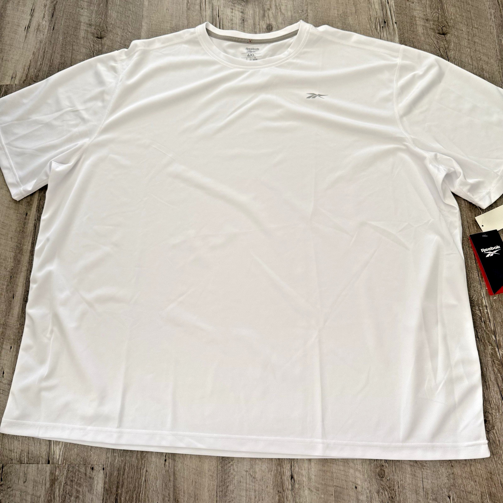 Reebok Speedwick Solid Performance T-Shirt Mens 4XL White Wicking Crewneck NEW gallery