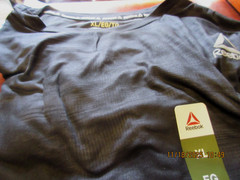 Reebok Men’s Delta Core T-Shirt- Black Print XL Moisture Wicking (BKT))