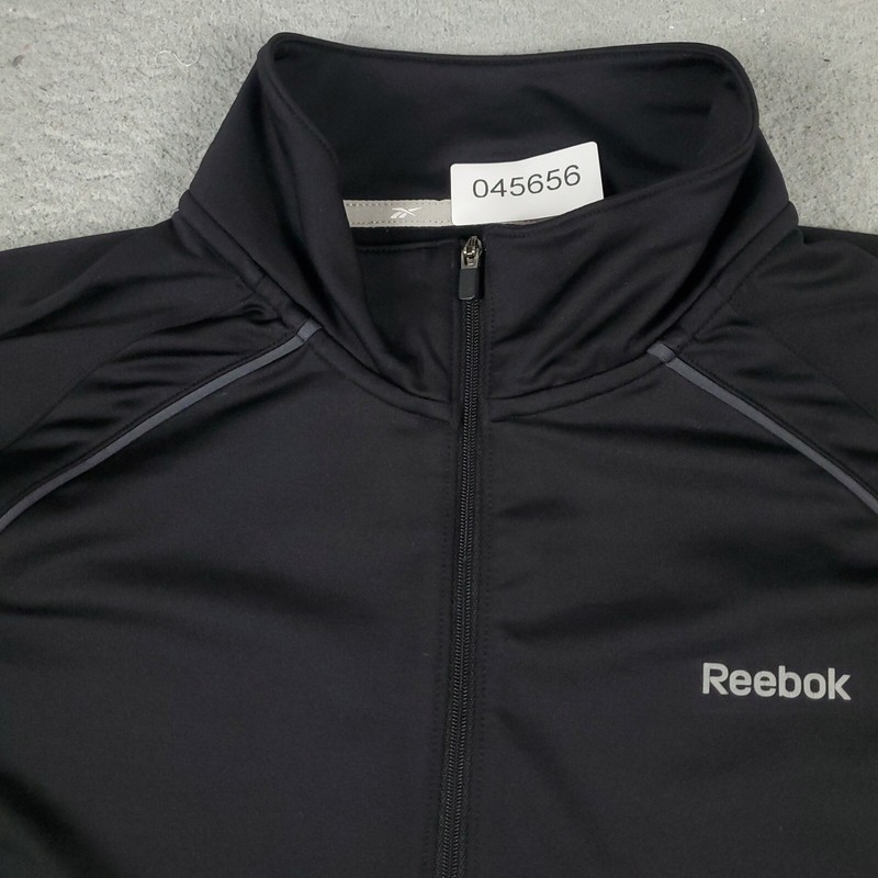 Reebok T Shirt Mens Size Medium Black Active 1/4 Zip Pullover Long Sleeve gallery