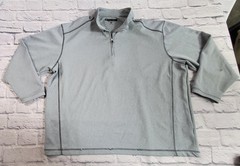 Pebble Beach Grey 1/4 Zip Long Sleeve Pullover Mens Size XXL