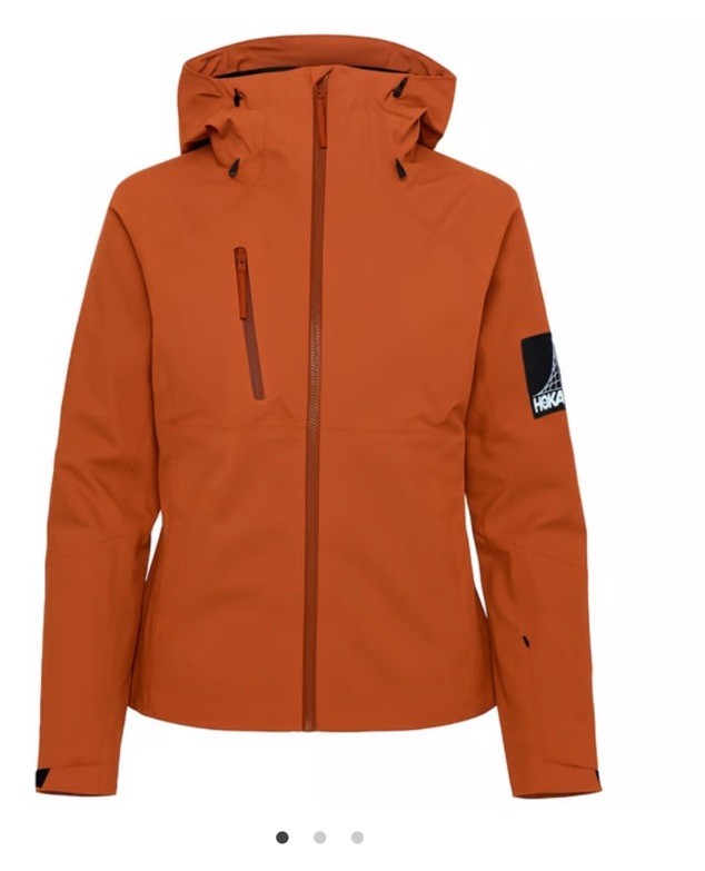 HOKA ONE Transport Long Sleeve Zip Up Womens Brown Rain Jacket 1128261_BKCY M 10 gallery