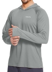 Men’s UPF 50+ Sun Protection Hoodie Long Sleeve SPF/UV Quick Dry Lightweight Fis