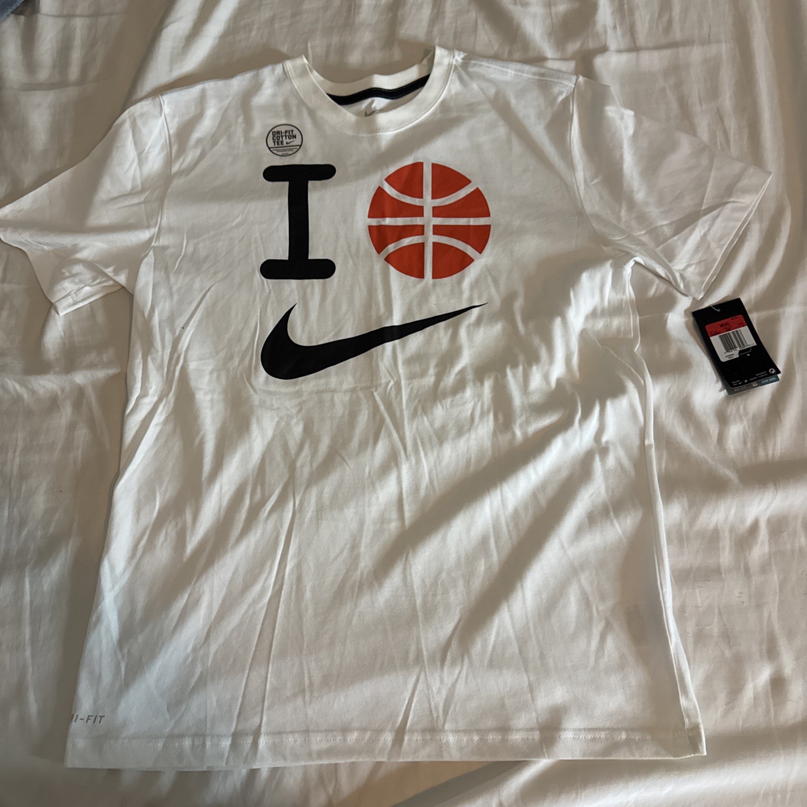 Nike I Love Basketball White Mens Large Dri Fit gallery