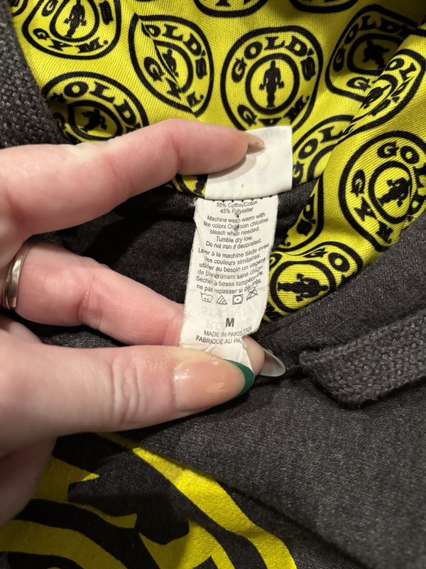 Gold’s Gym Hoodie Workout Sweatshirt. Mens M. Gray. gallery