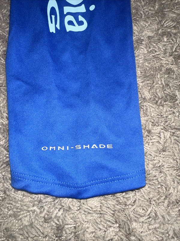 Men's Columbia Deep Waves Vent Blue Long Sleeve Sun Tee Shirt Medium MSRP $50 gallery
