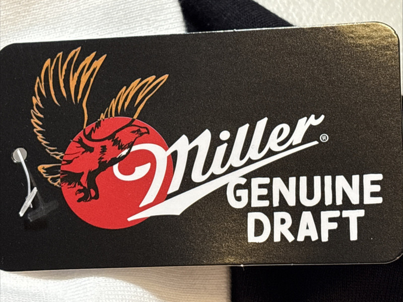Miller Genuine Draft Officially Licensed Rugby Polo Men's Medium Embroidered NWT gallery