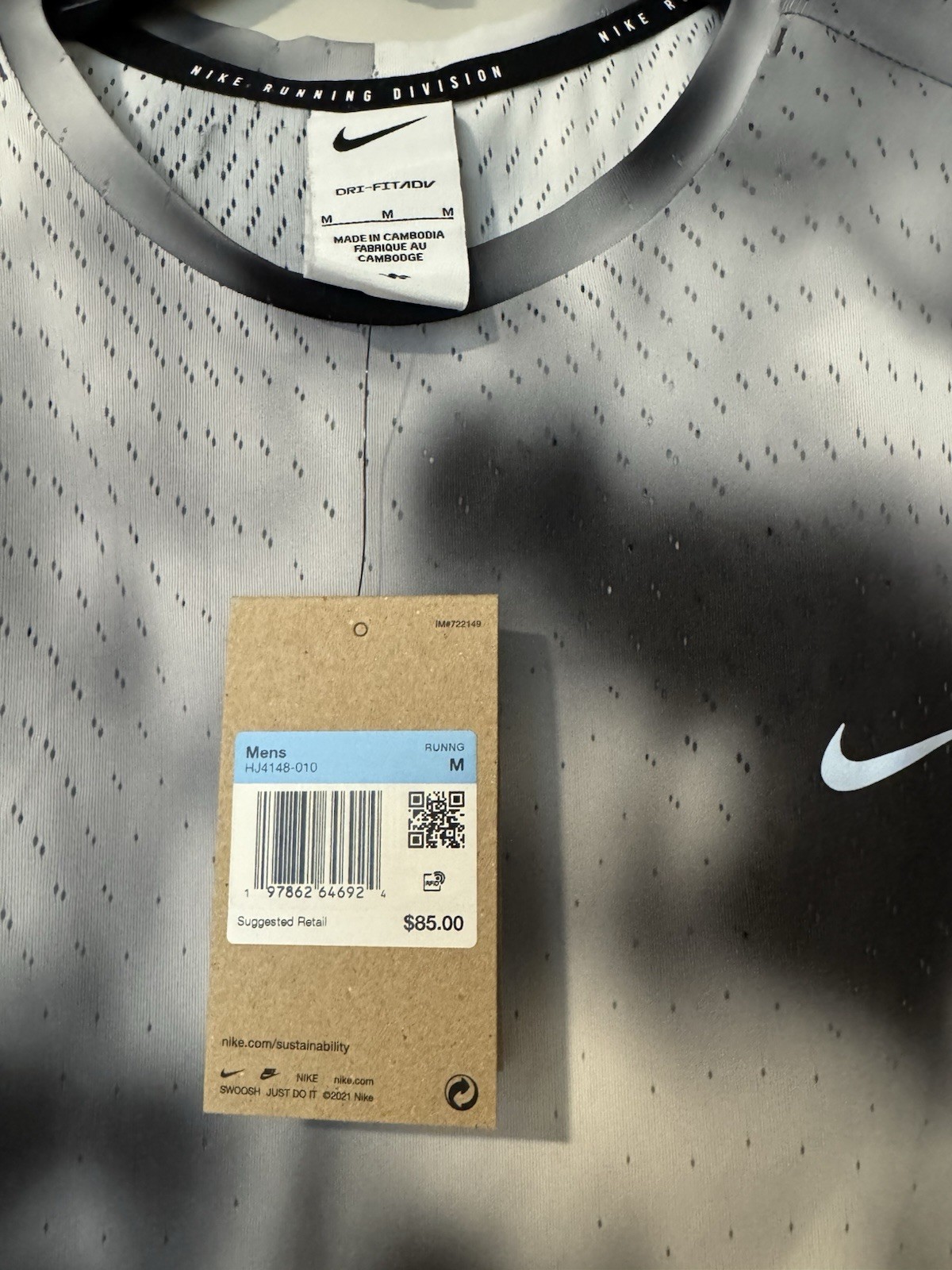 Size M - Nike Dri-FIT ADV Running Division Black Breathe Shirt HJ4148-010 Men’s gallery
