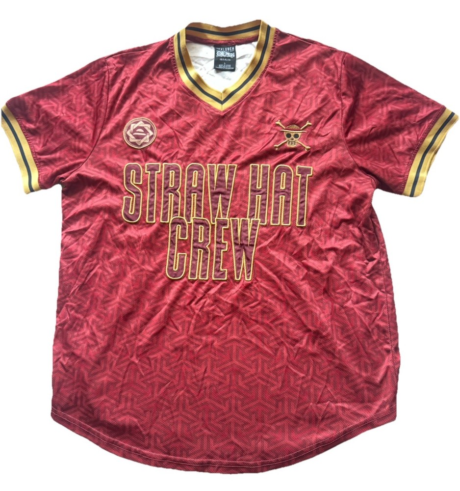 One Piece Straw Hat Crew Monkey D. Luffy Rare Soccer Jersey L BoxLunch
