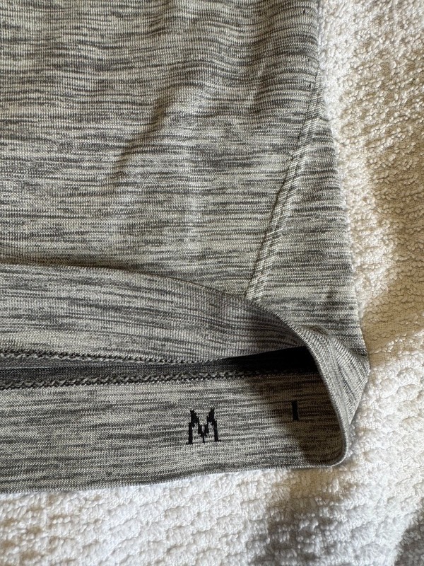 Lululemon Men's MEDIUM Metal Vent Tech Short Sleeve Henley Slate Grey Athletic gallery