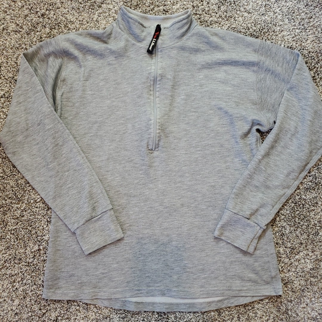 LL Bean Lightweight Long Sleeve Quarter Zip Large (Fits S-M) Made in USA gallery