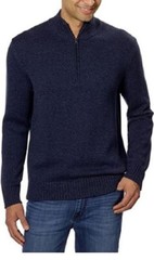 Calvin Klein Men’s 1/4 Zip Sweater Navy Amanda
