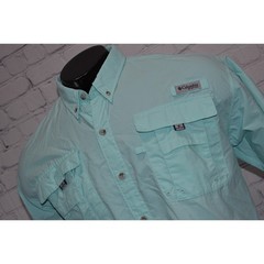 Columbia PFG Performance Fishing Gear Shirt Mens Size Large Bahama Nylon