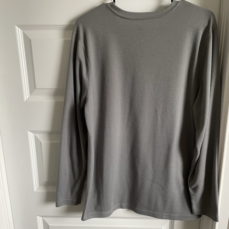 Jockey Men’s Large Long Sleeve Gray Pullover Lightweight Thermal Crew Neck gallery