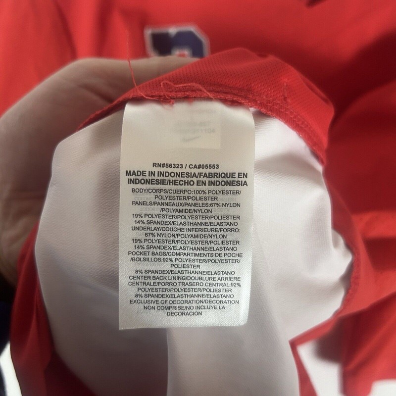 Nike Baseball Windbreaker Shirt Mens Large Red Short Sleeve Golf Activewear Top gallery
