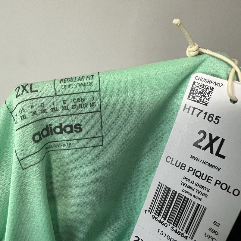 Adidas men Club Tennis Piqué Polo Shirt Size 2XL Golf HT7165 Aero Ready gallery