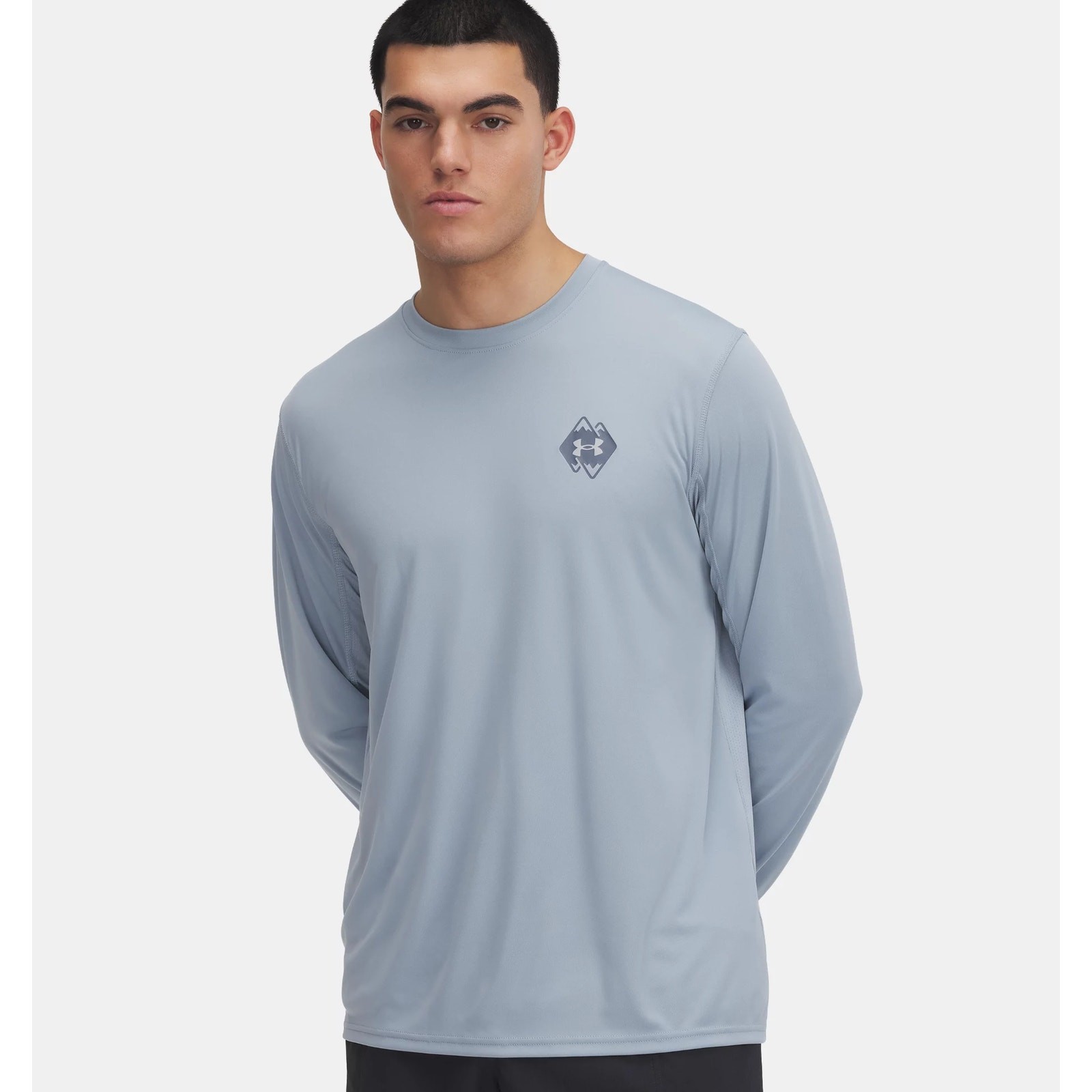 NWT Under Armour UA Drift Tide Knit Mountain Men's Long Sleeve in Gravel sz S gallery