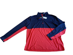 RLX Ralph Lauren Pullover Mens Medium Blue Red Golf Performance Half Zip NWT XL