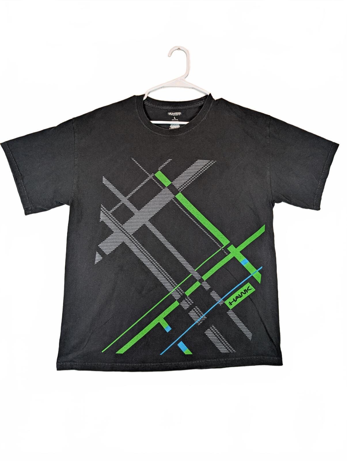 Hawk By Tony Hawk Black Geometric Graphic Skateboarding T-Shirt Mens Size Large gallery