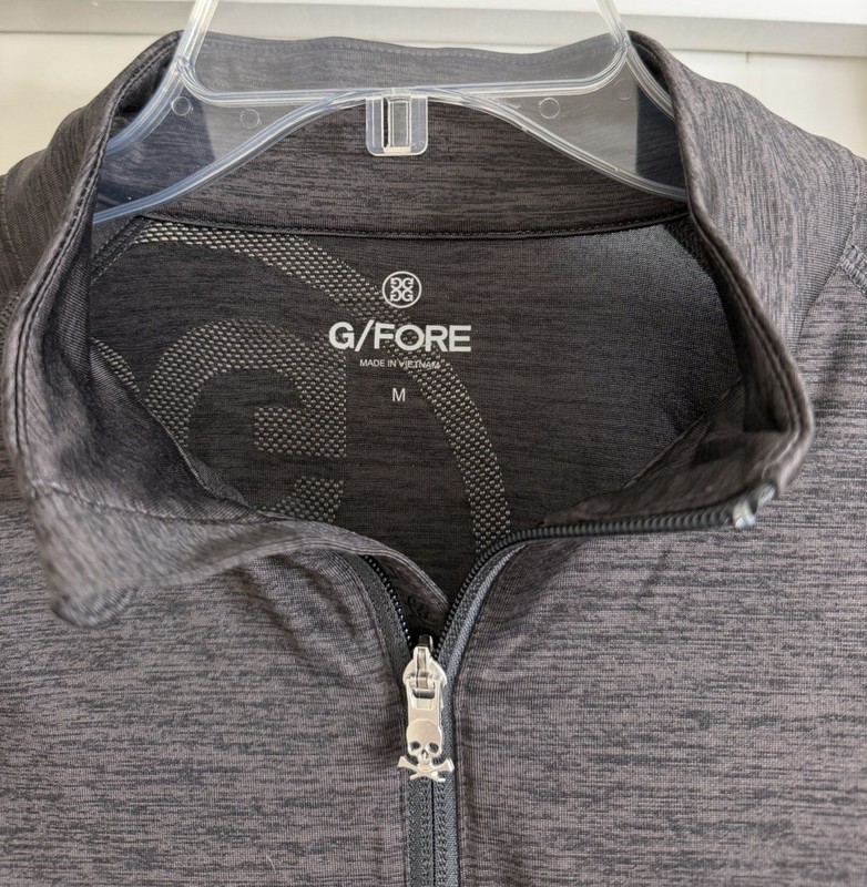 G/Fore Old Overton CC Logo Lightweight 1/4 Zip Vented Mesh Pullover Men's Sz M gallery
