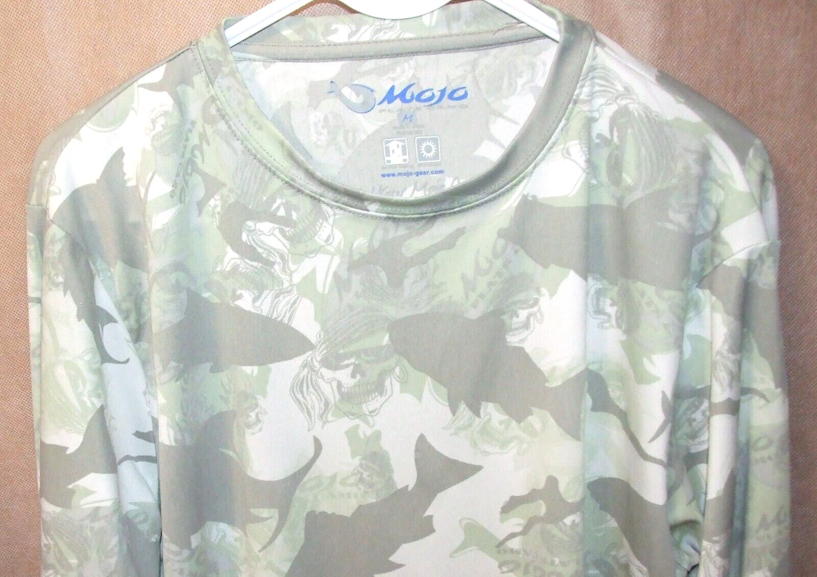 Mojo Sportswear Flats Camo LS Performance Fishing Shirt, UPF 50+ - Size M - EUC gallery