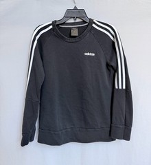 Adidas Women’s Essentials Fleece 3-Stripes Crewneck Sweatshirt Black