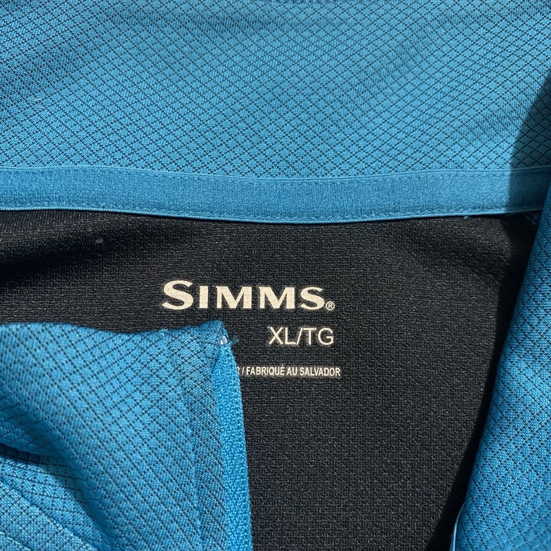 Simms SolarFlex Plus Pullover Mens XL UPF 50 Fishing Shirt Quarter Zip (Flaw) gallery