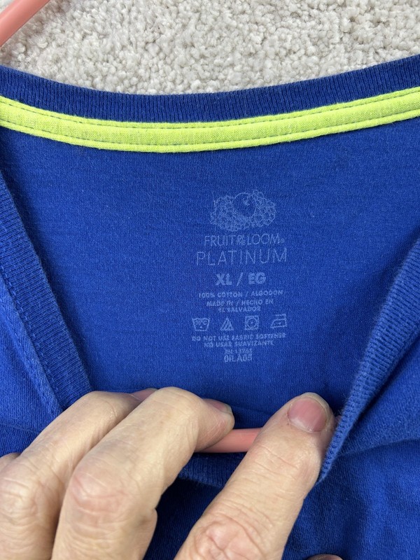 Fruit Of The Loom Platinum Shirt Mens XL Blue Sleeveless Tank Tagless Cotton gallery