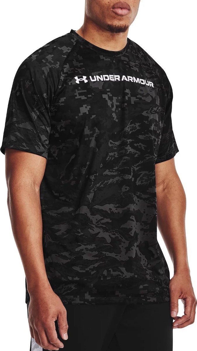 Under Armour Tech ABC Camo Loose Fit T-Shirt UA Black Men's Size M 1361698-012 gallery