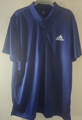 Adidas Men’s Designed to Move 3-Stripes Polo Shirt LARGE Dark Blue Polyester