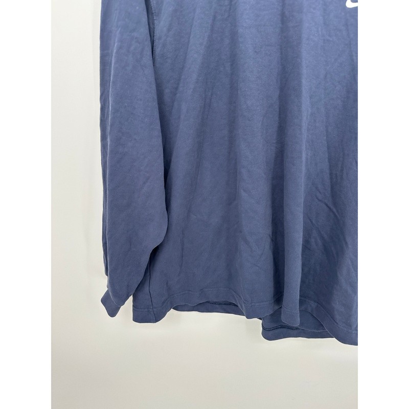 Nike Solo Swoosh Long Sleeve Shirt Men Large Blue Thick Cotton Activewear gallery