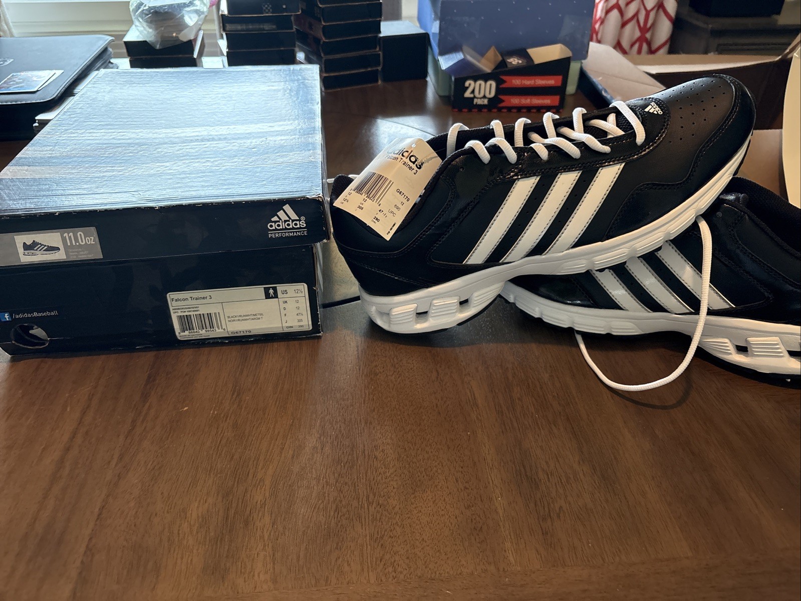 adidas Falcon Cross Training Shoes Men's Black New without Box 6 gallery