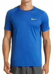 NWT NIKE MEN’S Big & Tall HYDROGUARD Swim T-Shirt Royal Blue