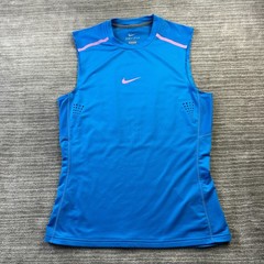 Nike Rafa Shirt Mens Medium Blue Tank Top 2014 US Open NYC