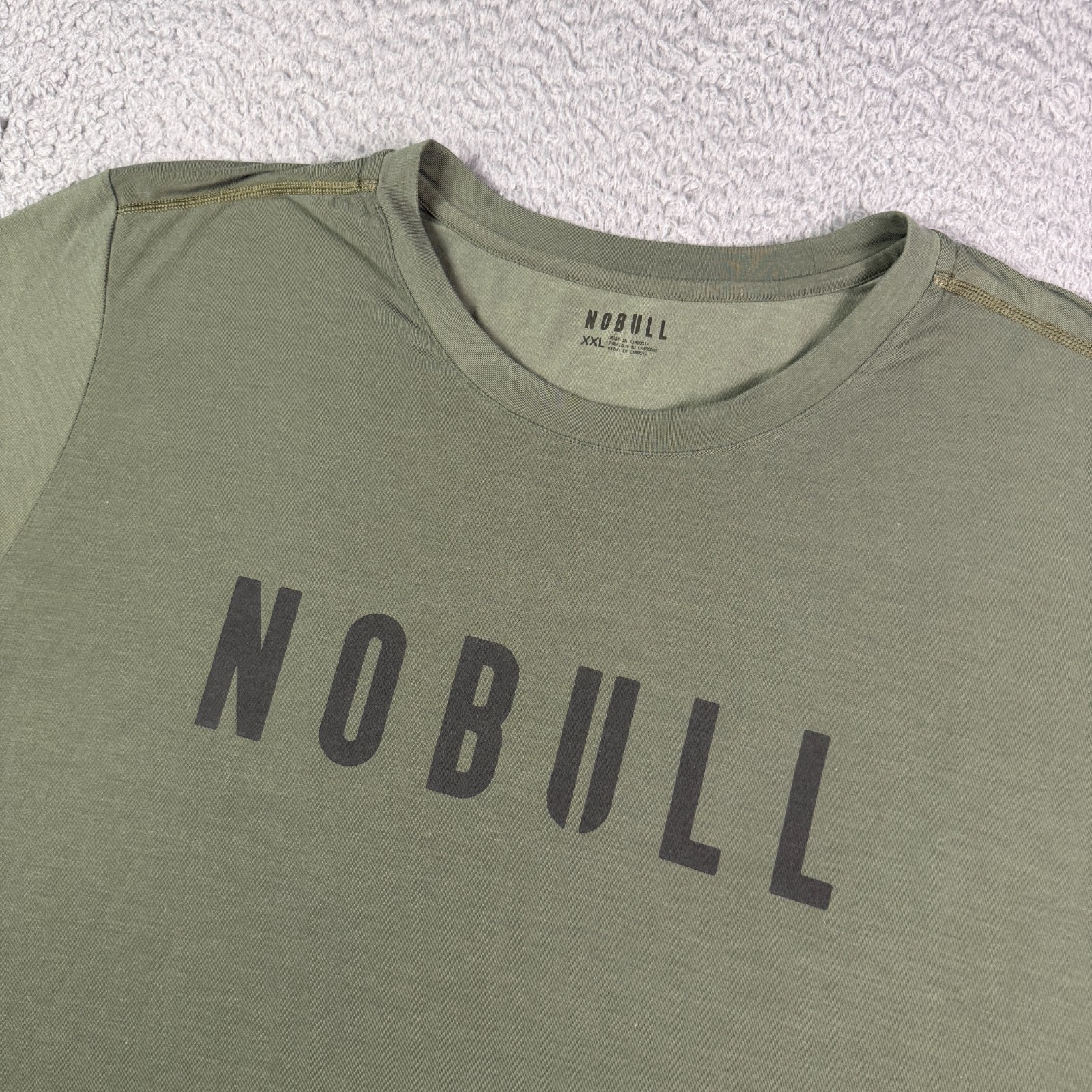 NOBULL T-Shirt Mens 2XL Green Crossfit Training Short Sleeve Stretch Performance gallery