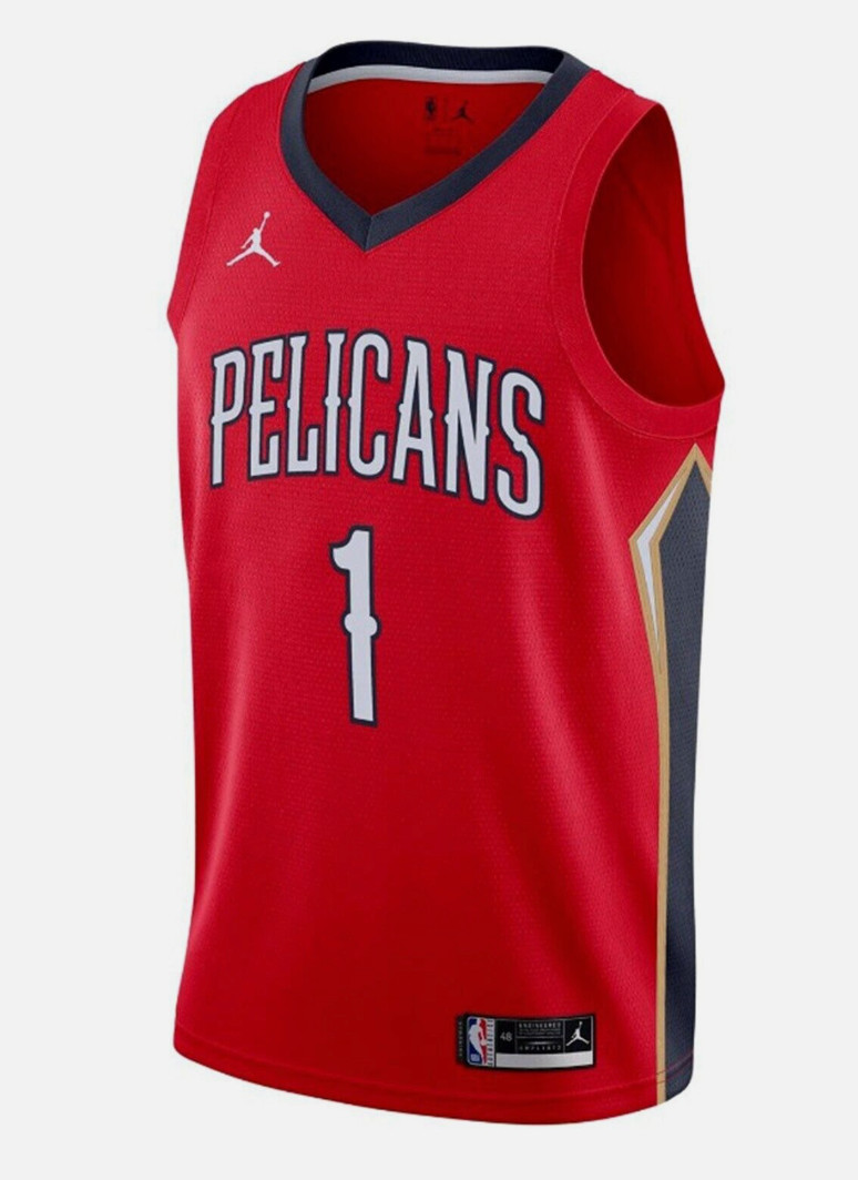 Nike ZION WILLIAMSON PELICANS STATEMENT EDITION JERSEY MENS Medium CV9486-660 gallery