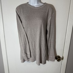 Buckle Reclaim Drop Needle Thermal Beige Men’s Shirt 100% Cotton size Large