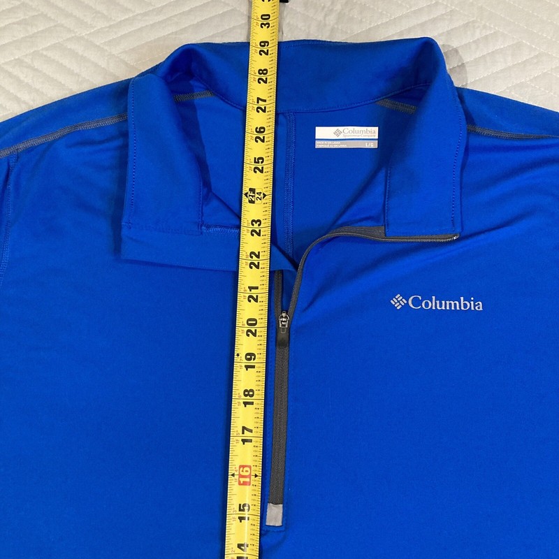 Columbia Golf Omni Wick Quarter Zip Pullover Large Blue Sun Upf Base Layer gallery