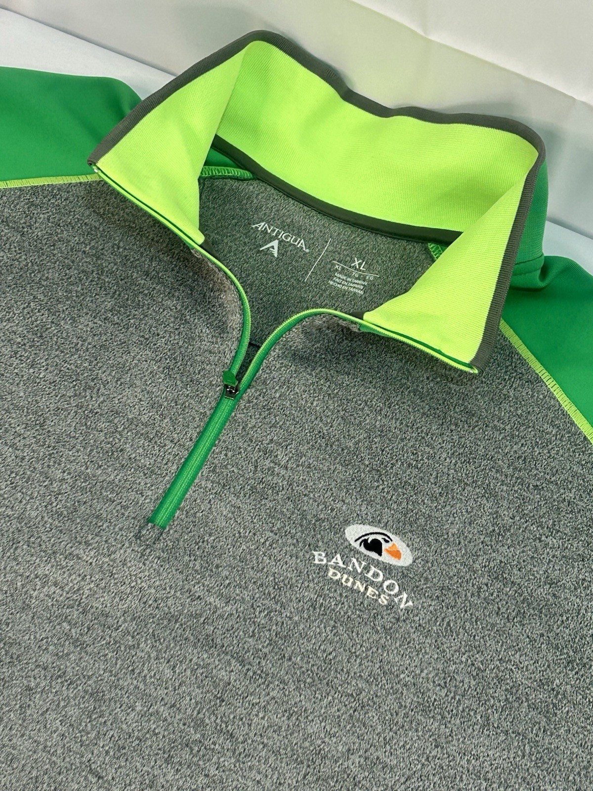Bandon Dunes Links Pullover 1/4 Zip Men's XL Grey Green 2015 Links Championship gallery