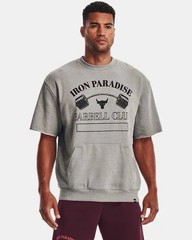 Mens Under Armor Project Rock Iron Paradise Heavyweight Terry Top – Grey Size L