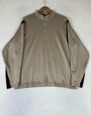 Nike Golf 1/4 Zip Pullover Men’s XL Beige Fleece Lined Therma-Fit 479462-235
