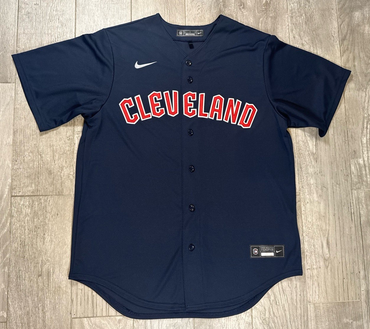 Nike Cleveland Guardians Baseball Jersey Mens Size Large L Navy Blue New gallery
