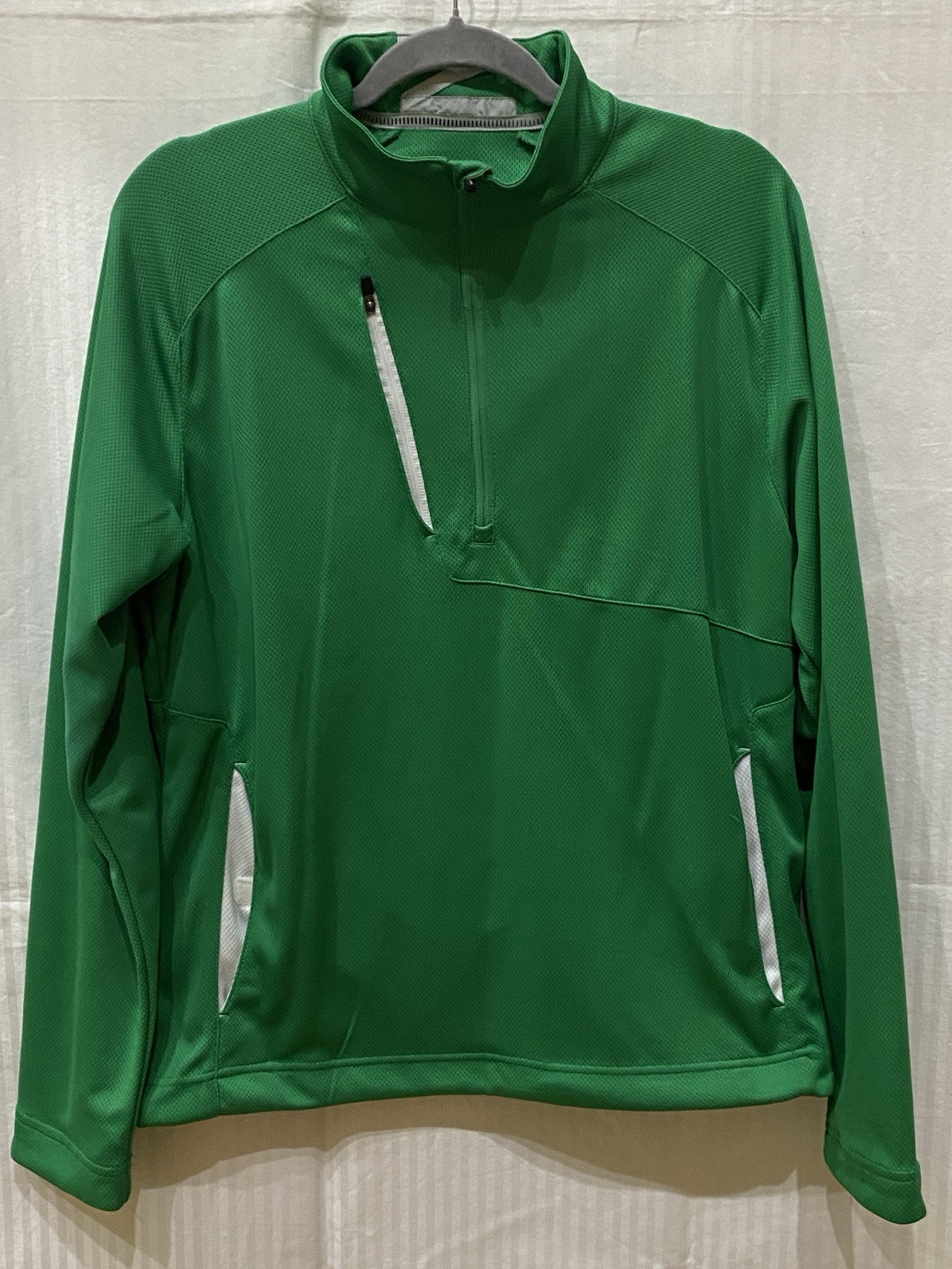 Zero Restriction Z500 1/4 Zip Golf Pullover Mens M Tour Series Green Mock gallery