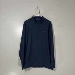 Travis Mathew Pullover Mens Large Blue 1/4 Zip Long Sleeve Golf Performance Top