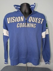 Vintage Cycling Vision Quest Coaching 1/4 Zip Pullover Mens M Made In Italy