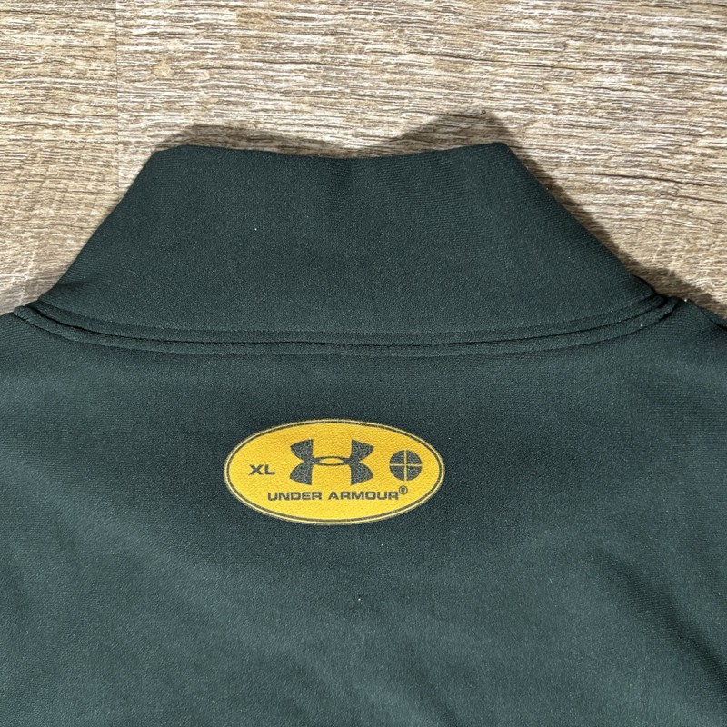 Under Armour Mock Turtleneck Compression Shirt Men’s XL Green Long Sleeve Thick gallery