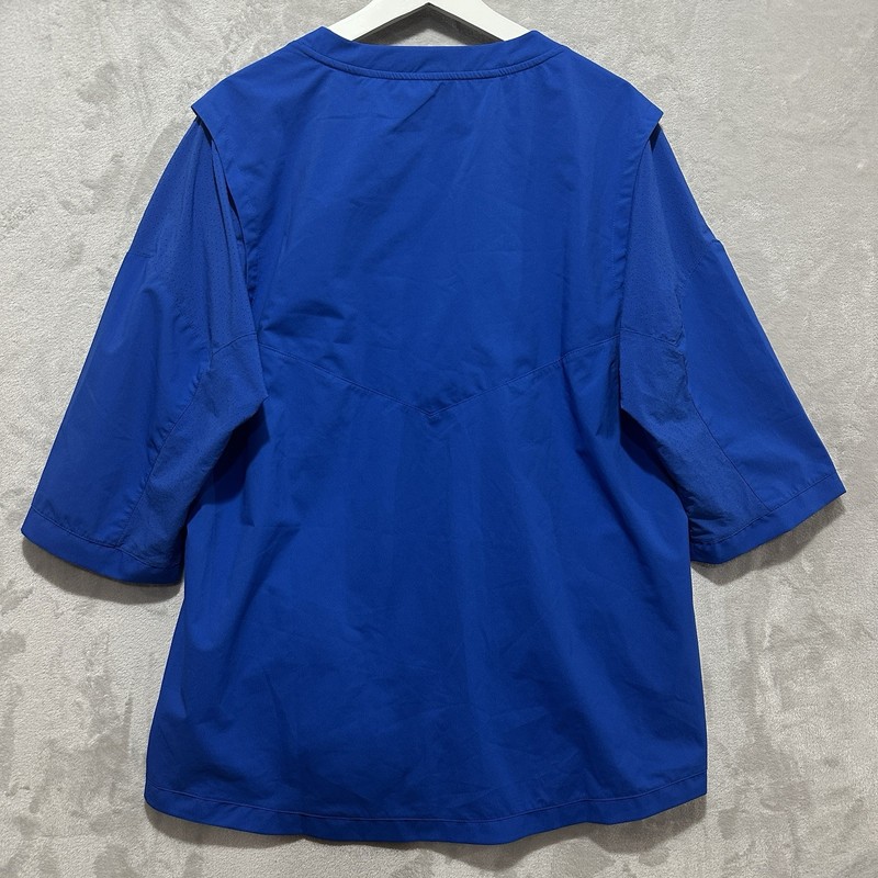Nike Baseball Hot Training Jacket Men's L Blue V-Neck 3/4 Sleeves Lightweight gallery