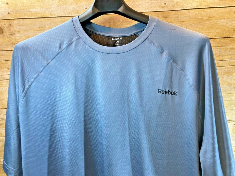 REEBOK SPEEDWICK PERFORMANCE TEE SHIRT GRAY BLACK MESH MEN'S 3XL ⭐️NWT⭐️ gallery