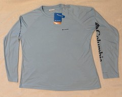 Columbia Women’s long sleeve sun tee xxl Spring blue Omni Shade 50 UPF NWT