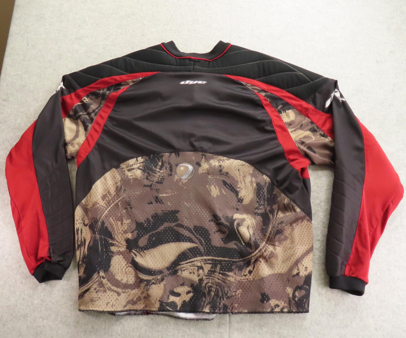 Dye Jersey Shirt Mens XL Red Camo Long Sleeve Padded Paintball Mesh Performance gallery