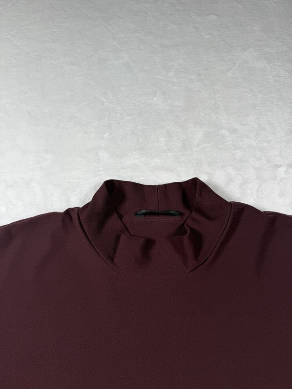 Vintage Y2K Nike Long Sleeve Golf Mock Neck Shirt Embroidered Maroon L gallery
